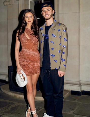 James Maddison with his partner, Kennedy Alexa.